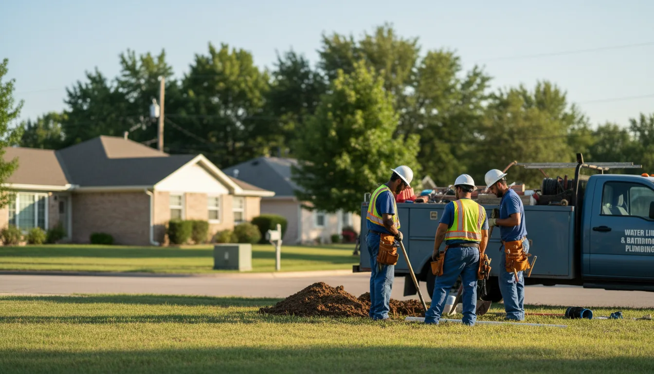 Residential water line and bathroom plumbing service in Ireton, IA